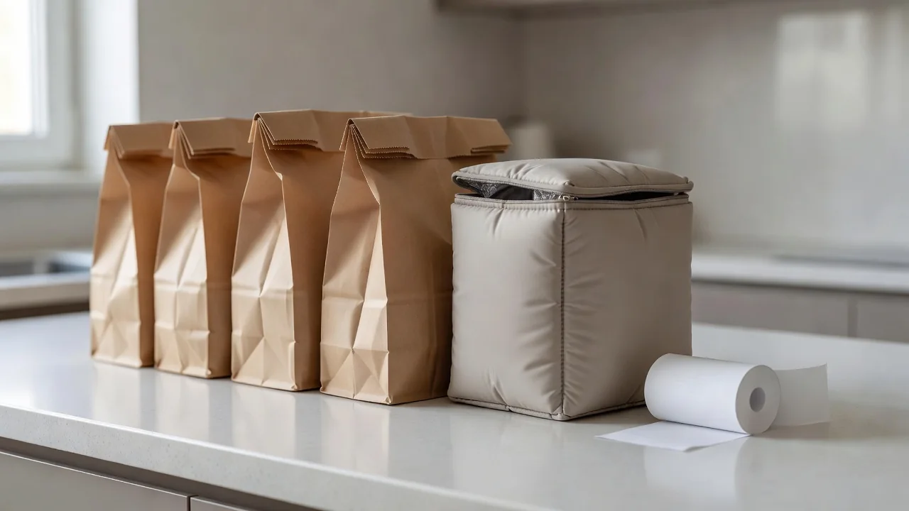 Isang food entrepreneur sa Manila na nag-aayos ng packaging para sa GrabFood at foodpanda delivery